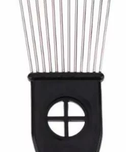 Coupon ???? Merkloos Afro Kam - Kam - Metaal - Zwart - Groot - Haar Verzorging ????