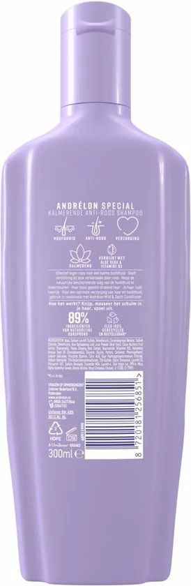 Beste deal ???? Andrélon Special Kalmerende Anti-Roos Shampoo - 6 X 300 Ml - Voordeelverpakking ???? 4 Beste deal ???? Andrélon Special Kalmerende Anti-Roos Shampoo - 6 X 300 Ml - Voordeelverpakking ???? - Afbeelding 4
