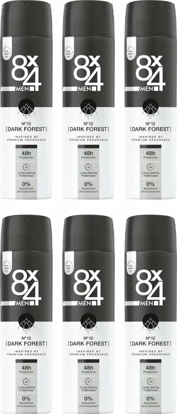 Beste Pirce ???? 8x4 Men 8x4 Dark Forest Nr 12 - Deo Spray - Voordeelverpakking 6 X 150 Ml ✔️ 1 Beste Pirce ???? 8x4 Men 8x4 Dark Forest Nr 12 - Deo Spray - Voordeelverpakking 6 X 150 Ml ✔️