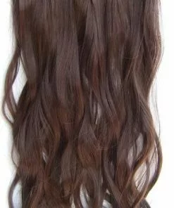 Begroting ✨ Brazilian Clip In Hair Extensions 7 Set Wavy Bruin - 4# ⭐