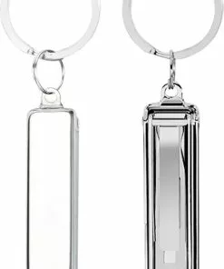 Begroting ???? INTER-ESQUE Nagelknipper Sleutelhanger - Met Nagelvijl - Zilver ✨