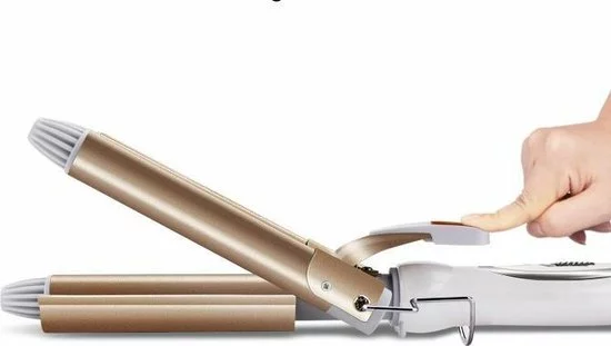 Flash-uitverkoop ✨ Krultang - Keramische Krultang - Kemei - Elektrisch - 3 Vat Klem - 3 In 1 Krultang ???? 3 Flash-uitverkoop ✨ Krultang - Keramische Krultang - Kemei - Elektrisch - 3 Vat Klem - 3 In 1 Krultang ???? - Afbeelding 3