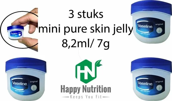 Promo ???? 3x Vaseline Pure Petroleum Jelly Original - 8,2 Ml/ 7g - Bodygel| 3 Stuks Mini Petroleum Jelly ???? 1 Promo ???? 3x Vaseline Pure Petroleum Jelly Original - 8,2 Ml/ 7g - Bodygel| 3 Stuks Mini Petroleum Jelly ????