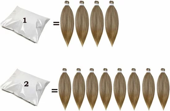 Hete verkoop ???? Perfect Hair Purfect Hair – 4xProfessionele Pre-Stretched Braiding Hair – 167cm – 27 Blond/Bruin Nep Haar Extensions – Stijl Haar Om Te Vlechten ⭐ 3 Hete verkoop ???? Perfect Hair Purfect Hair – 4xProfessionele Pre-Stretched Braiding Hair – 167cm – 27 Blond/Bruin Nep Haar Extensions – Stijl Haar Om Te Vlechten ⭐ - Afbeelding 3