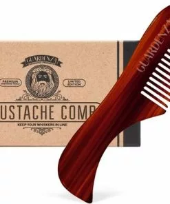 Aanbiedingen ???? Guardenza Snorkam - Handgemaakt - Antistatisch Cellulose Acetate - Mini Kam - Baardkam ????