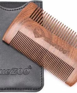 Begroting ???? Blue Zoo Baardkam Van Hout In Etui - Dubbelzijdig - Fijn En Grof - Voor De Perfecte Baard ????