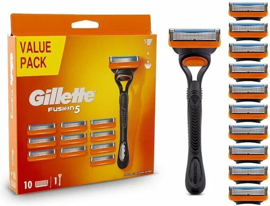 Groothandel ⭐ Gillette Fusion 5 Scheersysteem - Scheermes + 10 Navulmesjes ???? 1 Groothandel ⭐ Gillette Fusion 5 Scheersysteem - Scheermes + 10 Navulmesjes ????