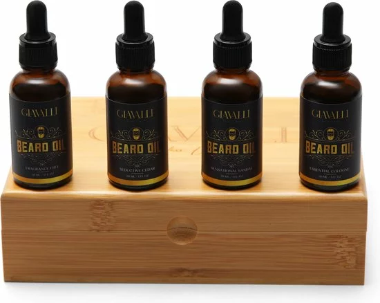 Beste deal ???? Baardolie Set Giavalli - Baardverzorging Set - Baard Verzorging Set - Baardverzorgingsset - Natuurlijke Baardgroei Kit - Vier Flesjes Baard Olie In Luxe Kistje - Ideaal I.c.m. Baardtrimmer - Baardkam - Baardborstel - Baardshampoo - Baardbalsem ???? 3 Beste deal ???? Baardolie Set Giavalli - Baardverzorging Set - Baard Verzorging Set - Baardverzorgingsset - Natuurlijke Baardgroei Kit - Vier Flesjes Baard Olie In Luxe Kistje - Ideaal I.c.m. Baardtrimmer - Baardkam - Baardborstel - Baardshampoo - Baardbalsem ???? - Afbeelding 3