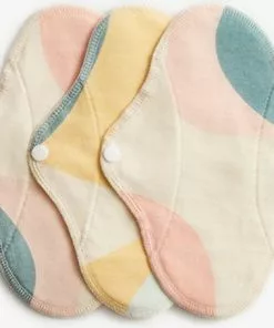 Coupon ✨ Imsevimse Inlegkruisjes Van Biologisch Jersey Katoen - Dun En Soepel Wasbare Inlegkruisjes - Pastel Hoop - Blauw Geel Mix ????