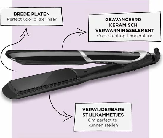 Korting ✨ BaByliss ® Sleek Control Wide ST397E - Stijltang ???? 6 Korting ✨ BaByliss ® Sleek Control Wide ST397E - Stijltang ???? - Afbeelding 6