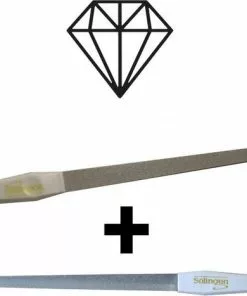 Top 10 ???? 2 X Solingen - Professionele Diamanten Nagelvijl (1 Reis Set) - 1 X Diamant Vijl Curved (20cm) - 1 X Diamant Vijl Plat (15CM)- Manicure & Pedicure - Duitse Kwaliteit - 5 Jaar Garantie ????