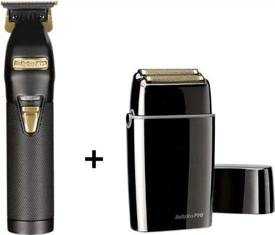 Goedkoopste ❤️ BaBylissPRO BaByliss Pro Skeleton Trimmer Black & Gold + Babyliss Pro FoilFX02 Shaver Black ✨ 1 Goedkoopste ❤️ BaBylissPRO BaByliss Pro Skeleton Trimmer Black & Gold + Babyliss Pro FoilFX02 Shaver Black ✨