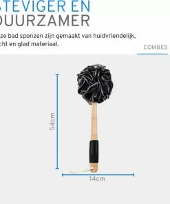 Aanbiedingen ???? COMBES Badspons Met Bamboe Stok - Douche Puff - Scrubbing Spons - Badkamer - Accessoires Badkamer - Douche - Badsponzen - Soft Spons ⭐ -Jean Paul Gaultier Shop 550x483 2