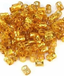 Begroting ???? Ardran & Tookar Beads For Braids - Kralen Voor Braids - Dreadlock Haar Ringen - Extension Kralen - Rasta Haar Bedels - Manchet Clip - Vlecht Haarringen - Haarbedels - 25 Stuks Goud ⭐