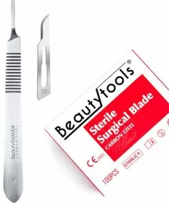 Aanbiedingen ⌛ Beautytools.be BeautyTools Set Scalpels Met Bistouri Houder Nr. 3 + Scalpel Mesjes Nr. 15 (100 Stuks) - Steriel Verpakt (BP-0676) ????