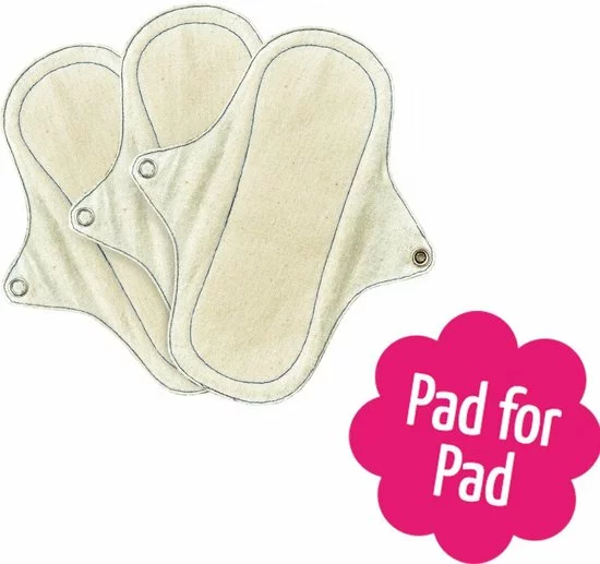 Kopen ???? Eco Femme Wasbare Inlegkruisjes 3 Stuks (met Pul) - 100% Biologisch Katoen - Wit ❤️ 4 Kopen ???? Eco Femme Wasbare Inlegkruisjes 3 Stuks (met Pul) - 100% Biologisch Katoen - Wit ❤️ - Afbeelding 4