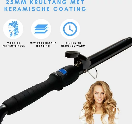 Beste recensies van ???? Niceey Keramische Krultang - 25mm - Haarkruller - Curling Iron - 120-210°C - Zwart ???? 2 Beste recensies van ???? Niceey Keramische Krultang - 25mm - Haarkruller - Curling Iron - 120-210°C - Zwart ???? - Afbeelding 2