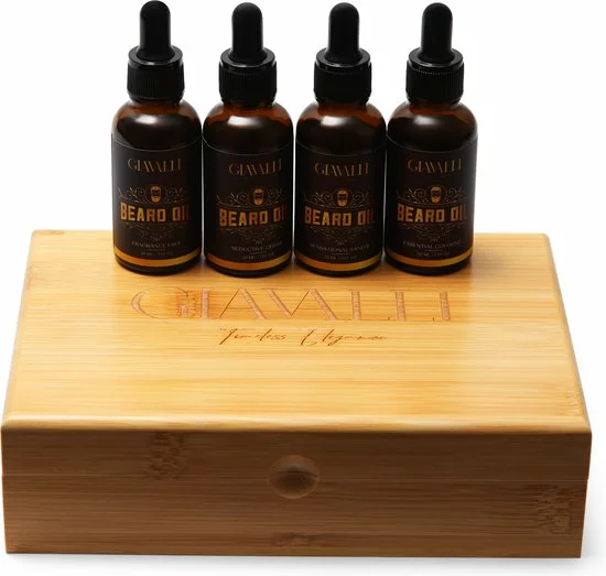 Beste deal ???? Baardolie Set Giavalli - Baardverzorging Set - Baard Verzorging Set - Baardverzorgingsset - Natuurlijke Baardgroei Kit - Vier Flesjes Baard Olie In Luxe Kistje - Ideaal I.c.m. Baardtrimmer - Baardkam - Baardborstel - Baardshampoo - Baardbalsem ???? 4 Beste deal ???? Baardolie Set Giavalli - Baardverzorging Set - Baard Verzorging Set - Baardverzorgingsset - Natuurlijke Baardgroei Kit - Vier Flesjes Baard Olie In Luxe Kistje - Ideaal I.c.m. Baardtrimmer - Baardkam - Baardborstel - Baardshampoo - Baardbalsem ???? - Afbeelding 4