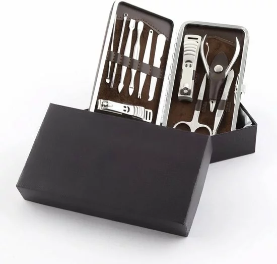 Flash-uitverkoop ???? Lionstone Luxe Manicureset & Pedicureset - 12-delig Incl Leren Opbergetui - Nagelverzorging - Manicure Set - Pedicure Set - Inclusief Cadeauverpakking ⌛ 1 Flash-uitverkoop ???? Lionstone Luxe Manicureset & Pedicureset - 12-delig Incl Leren Opbergetui - Nagelverzorging - Manicure Set - Pedicure Set - Inclusief Cadeauverpakking ⌛