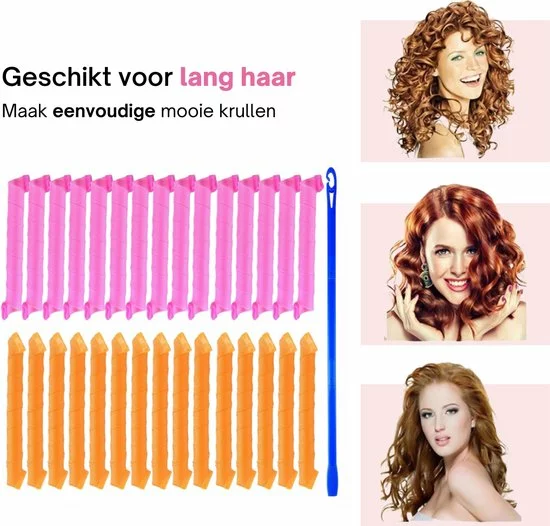Gloednieuw ???? BeautyFit Heatless Curls 26 Stuks XXL Size + Luxe Opberg-tas - Krulspelden - Haarrollers - Meest Volledige Set - Krullen Zonder Hitte ???? 8 Gloednieuw ???? BeautyFit Heatless Curls 26 Stuks XXL Size + Luxe Opberg-tas - Krulspelden - Haarrollers - Meest Volledige Set - Krullen Zonder Hitte ???? - Afbeelding 8
