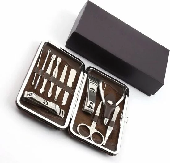 Flash-uitverkoop ???? Lionstone Luxe Manicureset & Pedicureset - 12-delig Incl Leren Opbergetui - Nagelverzorging - Manicure Set - Pedicure Set - Inclusief Cadeauverpakking ⌛ 3 Flash-uitverkoop ???? Lionstone Luxe Manicureset & Pedicureset - 12-delig Incl Leren Opbergetui - Nagelverzorging - Manicure Set - Pedicure Set - Inclusief Cadeauverpakking ⌛ - Afbeelding 3