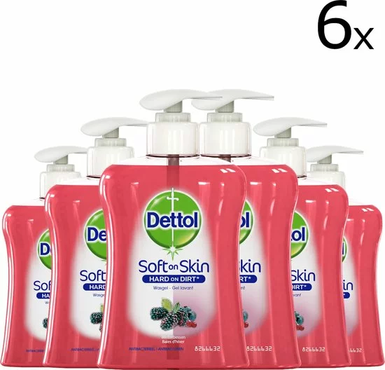 Nieuw ???? Dettol Handzeep - Winterbessen - 250ml X6 - Grootverpakking ???? 1 Nieuw ???? Dettol Handzeep - Winterbessen - 250ml X6 - Grootverpakking ????
