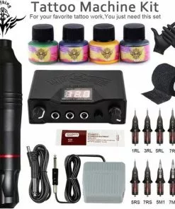 Nieuw ???? Professional Tattoo Machine PiProducts Tattoo Machine - Tattoo Pen - Catridges - Naalden - Zwart ⭐