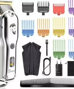 Hete verkoop ⌛ HATTEKER RFC-696 Professionele Draadloze Tondeuse - Tondeuse Cheveux Mannen - Haartrimmer - Hair Clipper - Trimmer - Kappersset ❤️