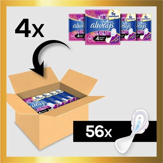 Coupon ???? Always Platinum Secure Night - Maat 4 - Maandverband Met Vleugels - 56 Stuks ???? 2 Coupon ???? Always Platinum Secure Night - Maat 4 - Maandverband Met Vleugels - 56 Stuks ???? - Afbeelding 2