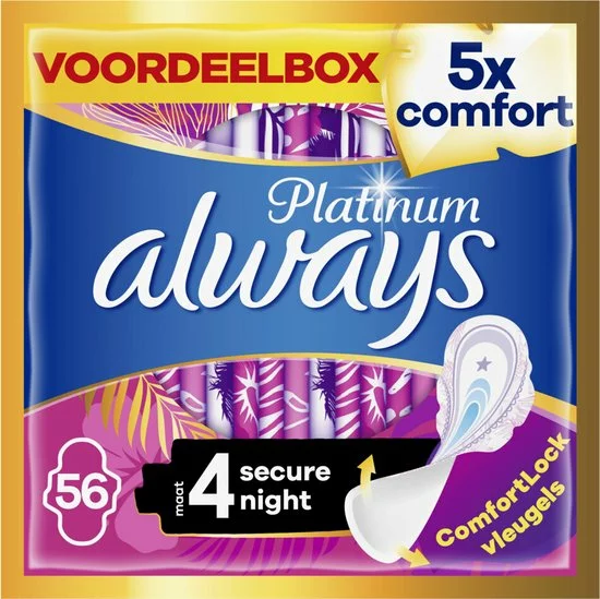 Coupon ???? Always Platinum Secure Night - Maat 4 - Maandverband Met Vleugels - 56 Stuks ???? 8 Coupon ???? Always Platinum Secure Night - Maat 4 - Maandverband Met Vleugels - 56 Stuks ???? - Afbeelding 8