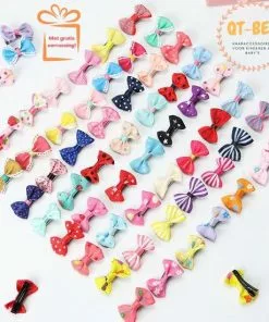 Coupon ???? QT-Bee Haarspeldjes Strikjes Gekleurd - 20 Stuks - Leuke Strik Designs - Haarclips Voor Meisjes - Haarspeld Meiden - Gekleurde Haarclipjes - Cadeau - Sint - Kerst ???? -Jean Paul Gaultier Shop 550x550 166