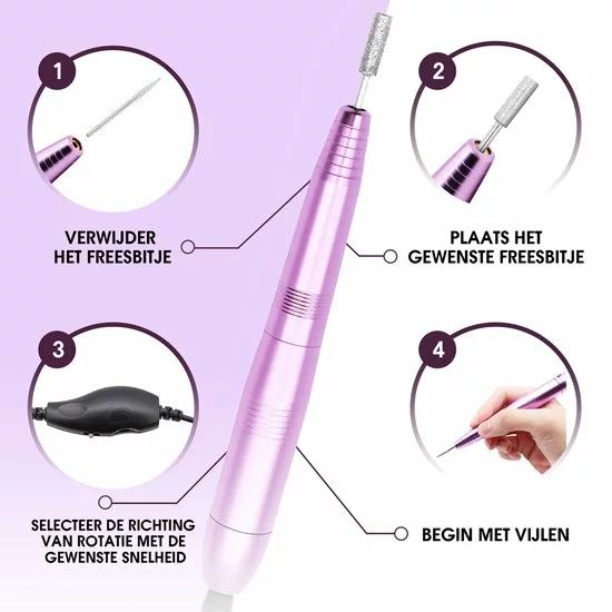 Aanbiedingen ???? Merkloos La Liva Elektrische Nagelvijl - Nagelfrees - Inclusief Extra Schuurrolletjes Keramisch Bitje En Nagelborstel - Manicure Set - Gellak ???? 2 Aanbiedingen ???? Merkloos La Liva Elektrische Nagelvijl - Nagelfrees - Inclusief Extra Schuurrolletjes Keramisch Bitje En Nagelborstel - Manicure Set - Gellak ???? - Afbeelding 2
