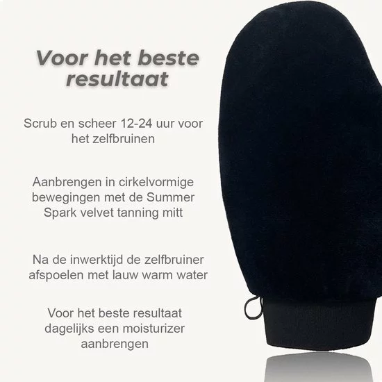 Groothandel ???? Summer Spark Zelfbruiner Handschoen - Velvet Self Tanning Mitt - Self Tan Glove - Zelfbruiner Applicatie Handschoen - Lichaam En Gezicht - Zwart ???? 2 Groothandel ???? Summer Spark Zelfbruiner Handschoen - Velvet Self Tanning Mitt - Self Tan Glove - Zelfbruiner Applicatie Handschoen - Lichaam En Gezicht - Zwart ???? - Afbeelding 2