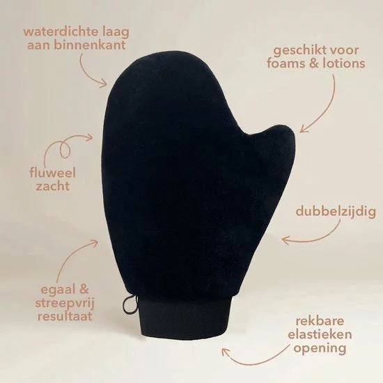 Groothandel ???? Summer Spark Zelfbruiner Handschoen - Velvet Self Tanning Mitt - Self Tan Glove - Zelfbruiner Applicatie Handschoen - Lichaam En Gezicht - Zwart ???? 5 Groothandel ???? Summer Spark Zelfbruiner Handschoen - Velvet Self Tanning Mitt - Self Tan Glove - Zelfbruiner Applicatie Handschoen - Lichaam En Gezicht - Zwart ???? - Afbeelding 5