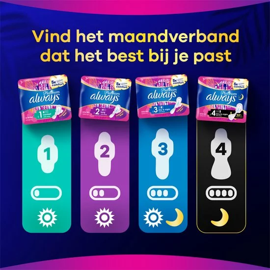 Coupon ???? Always Platinum Secure Night - Maat 4 - Maandverband Met Vleugels - 56 Stuks ???? 3 Coupon ???? Always Platinum Secure Night - Maat 4 - Maandverband Met Vleugels - 56 Stuks ???? - Afbeelding 3