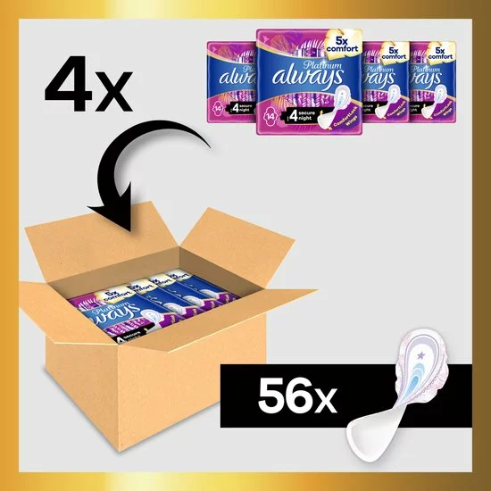 Coupon ???? Always Platinum Secure Night - Maat 4 - Maandverband Met Vleugels - 56 Stuks ???? 7 Coupon ???? Always Platinum Secure Night - Maat 4 - Maandverband Met Vleugels - 56 Stuks ???? - Afbeelding 7