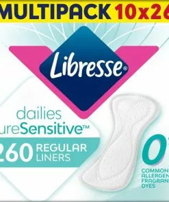 Gloednieuw ???? Libresse Pure Sensitive - Regular (Normal) Inlegkruisjes - 260 Stuks ⭐