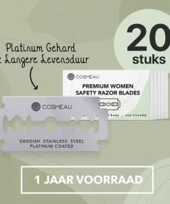 Gloednieuw ???? Bamboozy Safety Razor Vlindersluiting RVS + 20 Scheermesjes Rose Gold Voor Vrouwen Dames Double Edge Zero Waste Duurzaam Scheren ???? -Jean Paul Gaultier Shop 550x550 482