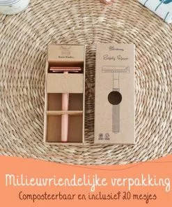 Gloednieuw ???? Bamboozy Safety Razor Vlindersluiting RVS + 20 Scheermesjes Rose Gold Voor Vrouwen Dames Double Edge Zero Waste Duurzaam Scheren ???? -Jean Paul Gaultier Shop 550x550 484