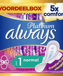 Flash-uitverkoop ???? Always Platinum Normal - Maat 1 - Maandverband Met Vleugels - 96 Stuks ????