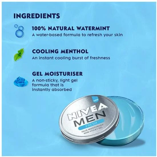 Beste Pirce ???? Nivea - Men Fresh Moisturizing Face Gel - 150ML ???? 8 Beste Pirce ???? Nivea - Men Fresh Moisturizing Face Gel - 150ML ???? - Afbeelding 8