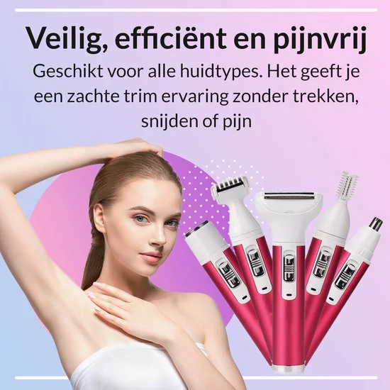 Gloednieuw ???? Rivema 5-in-1 Ladyshave Draadloos Voor Vrouwen – Epilator – Wenkbrauw Trimmer – Scheerapparaat Vrouw – Ontharingsapparaat - Body Shaver ???? 3 Gloednieuw ???? Rivema 5-in-1 Ladyshave Draadloos Voor Vrouwen – Epilator – Wenkbrauw Trimmer – Scheerapparaat Vrouw – Ontharingsapparaat - Body Shaver ???? - Afbeelding 3