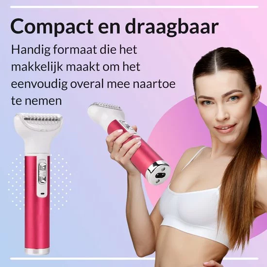 Gloednieuw ???? Rivema 5-in-1 Ladyshave Draadloos Voor Vrouwen – Epilator – Wenkbrauw Trimmer – Scheerapparaat Vrouw – Ontharingsapparaat - Body Shaver ???? 5 Gloednieuw ???? Rivema 5-in-1 Ladyshave Draadloos Voor Vrouwen – Epilator – Wenkbrauw Trimmer – Scheerapparaat Vrouw – Ontharingsapparaat - Body Shaver ???? - Afbeelding 5
