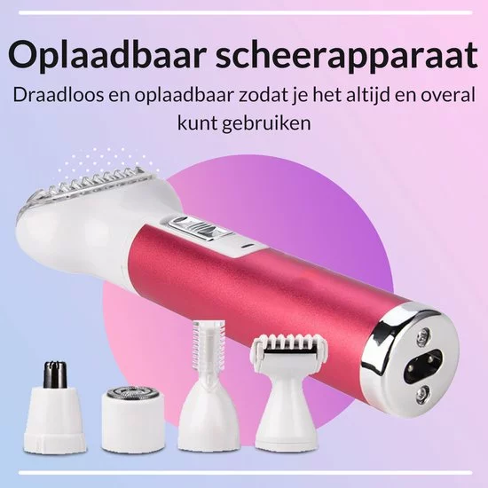 Gloednieuw ???? Rivema 5-in-1 Ladyshave Draadloos Voor Vrouwen – Epilator – Wenkbrauw Trimmer – Scheerapparaat Vrouw – Ontharingsapparaat - Body Shaver ???? 6 Gloednieuw ???? Rivema 5-in-1 Ladyshave Draadloos Voor Vrouwen – Epilator – Wenkbrauw Trimmer – Scheerapparaat Vrouw – Ontharingsapparaat - Body Shaver ???? - Afbeelding 6
