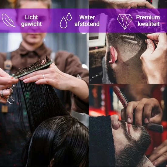 Gloednieuw ???? MESC Kappersmantel - Kappersschort - Kapmantel - Kapper - Kapperscape - Haar Knippen Thuis Of Salon - Volwassenen & Kinderen - 140 X 115cm - Zwart Wit Print ✔️ 5 Gloednieuw ???? MESC Kappersmantel - Kappersschort - Kapmantel - Kapper - Kapperscape - Haar Knippen Thuis Of Salon - Volwassenen & Kinderen - 140 X 115cm - Zwart Wit Print ✔️ - Afbeelding 5