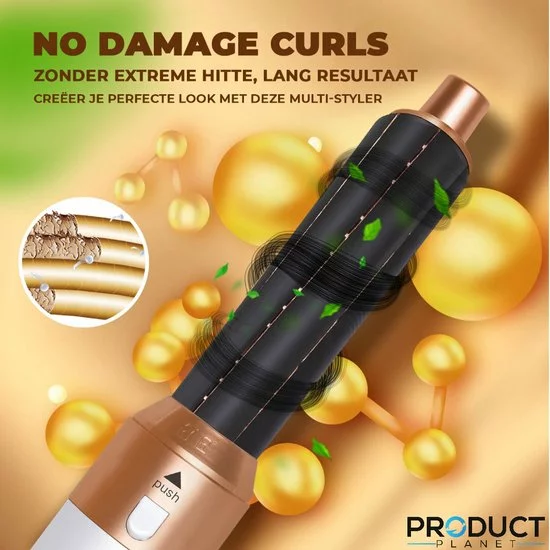 Beste Pirce ✨ ProductPlanet Premium Airwrap 5 In 1 Set - Trendy Airstyler - Stijlborstel - Multistyler Airwrap - Krultang Met Opzetstukken - Haardroger Met Borstel - Krulborstel - Haarborstel - Goud ⌛ 10 Beste Pirce ✨ ProductPlanet Premium Airwrap 5 In 1 Set - Trendy Airstyler - Stijlborstel - Multistyler Airwrap - Krultang Met Opzetstukken - Haardroger Met Borstel - Krulborstel - Haarborstel - Goud ⌛ - Afbeelding 10