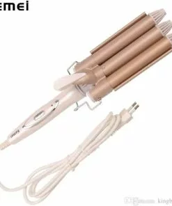 Flash-uitverkoop ✨ Krultang - Keramische Krultang - Kemei - Elektrisch - 3 Vat Klem - 3 In 1 Krultang ????