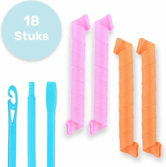 Top 10 ⌛ LBB Heatless Curls 18 Stuks - 45cm - Hair Curler - Haar Rollers - Krullen Zonder Hitte - Krulspelden ???? 1 Top 10 ⌛ LBB Heatless Curls 18 Stuks - 45cm - Hair Curler - Haar Rollers - Krullen Zonder Hitte - Krulspelden ????