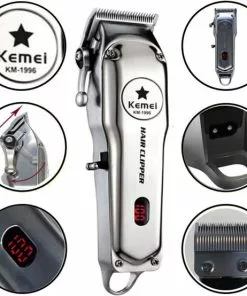 Gloednieuw ⌛ Kemei KM-1996 Metalen Elektrische Tondeuse Kapper Professionele Oplaadbare Haartrimmer ????