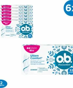 Coupon ???? O.b.® O.b. ProComfort Mini Tampons Voor De Lichte Tot Normale Menstruatiedagen, Met Dynamic Fit-technologie En SilkTouch Oppervlak Voor Ultiem Comfort En Betrouwbare Bescherming, 6 X 32 Stuks ⭐